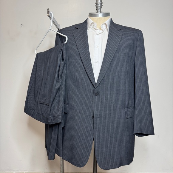 Coppley Other - Coppley Brothers Custom Tailored 100 Wool‎ Pinstripe Suit Mens 48L 40W